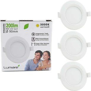 Світлодіодний світлодіодний надплоский і вбудований точковий світильник Lumare Slim Slim Lights для стелі3 шт 123577 фото