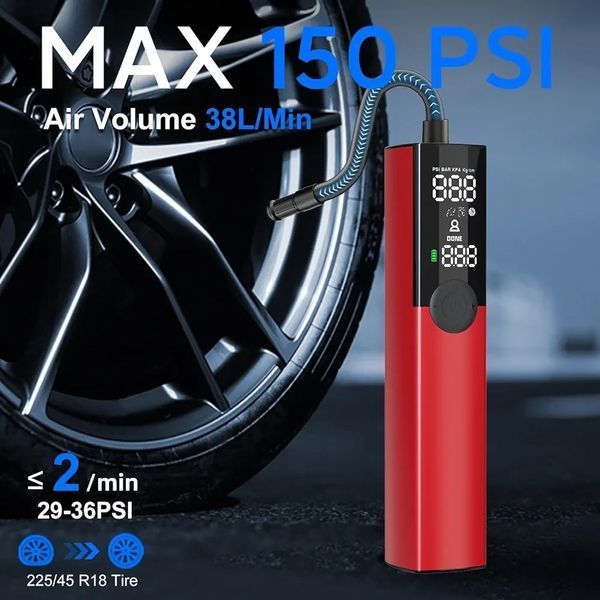 Woowind BP188 Bike Pump Електричний велосипедний насос, портативний повітряний насос для накачування шин С677098 фото