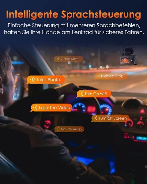 Відеореєстратор VANTRUE E3 3 Lens 2.7K Dash Cam 84011 фото