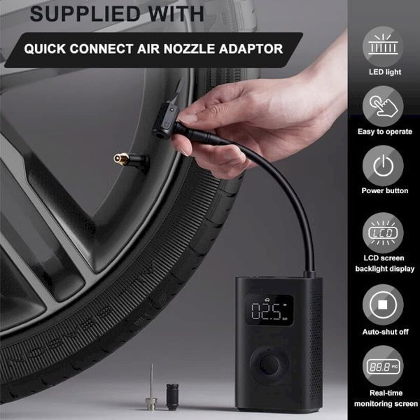 Умный насос Mijia Portable Electric Air Compressor 2 MJCQB06QW Black 1230009877 фото