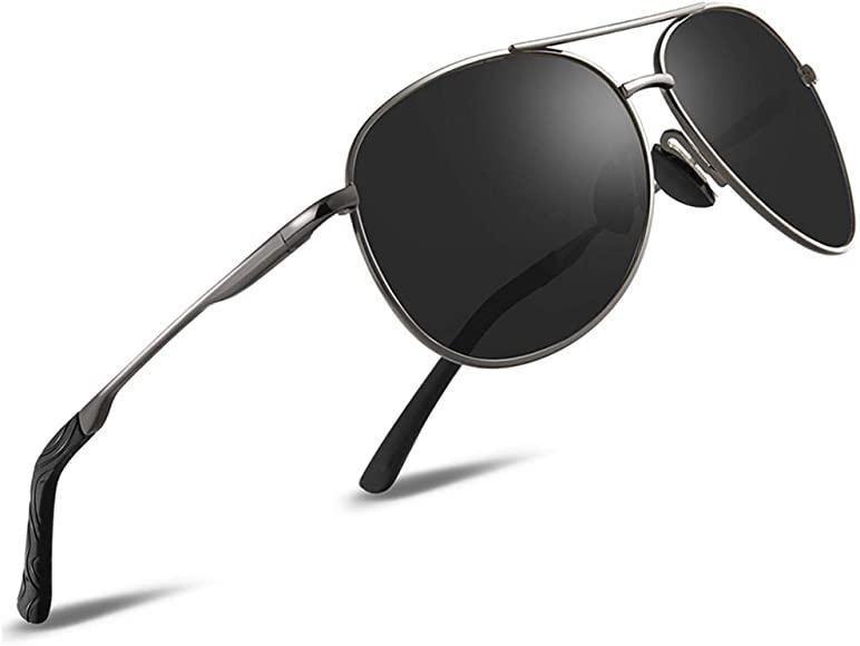 Сонцезахисні окуляри wearPro Polarised-Sunglasses-Mens-Womens-Pilot Sunglasses Unisex UV400 Protection Чорн 22200 фото