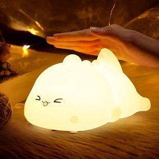 Нічник Дитячий нічник Baby Nursing Light LED нічник для дитячої кімнати, силіконовий нічник, приліжкова лампа 123557 фото