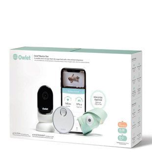 Owlet Monitor Duo сучасна радіоняня для моніторингу сну та вимірювання вміст кисню, частоту серцевих скорочень 33000567 фото