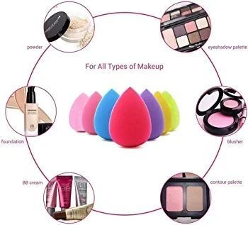 Набір спонжів для макіяжу Eono, 10 шт. Губка для змішування Blender Beauty Foundation, різнокольоровий 56778000 фото