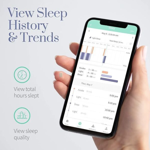 Owlet Monitor Duo сучасна радіоняня для моніторингу сну та вимірювання вміст кисню, частоту серцевих скорочень 33000567 фото