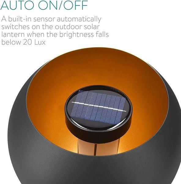 Navaris LED Solar Fire Bowl &ndash; 25 x 20,5 см &ndash; сонячний світильник для саду 123990099 фото