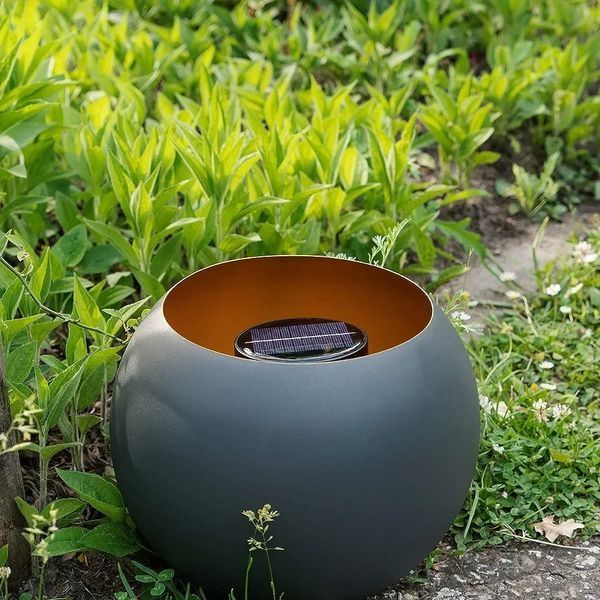 Navaris LED Solar Fire Bowl &ndash; 25 x 20,5 см &ndash; сонячний світильник для саду 123990099 фото