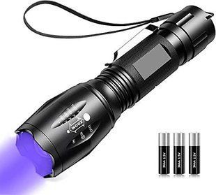 УФ-ліхтарик Blacklight, УФ-світлодіодний ліхтарик 2-в-1, УФ-чорне світло з відблиском 500 люмен 80008 фото