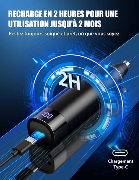 Мужской триммер для носа 3-в-1, аккумуляторный от USB, триммер для носа с двойными лезвиями для резки, 7996800 фото