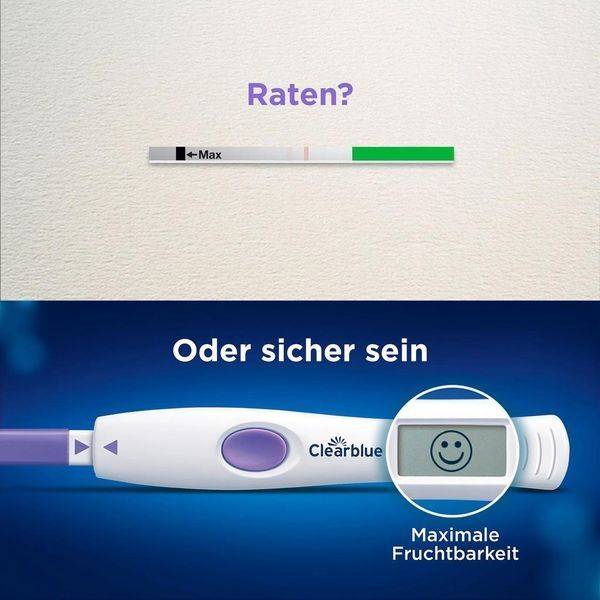 Тест на овуляцію Clearblue Kinderwunsch Ovulationstest Fortschrittlich & Digital 30тестів 480233 фото