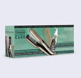 Прес-набір DEMELISS Titanium Natural Care + крем для волосся Vapor Care 85566 фото