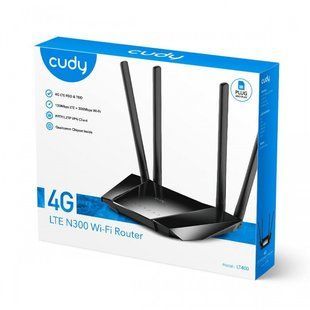 Cudy N300 Wi-Fi маршрутизатор 4G LTE зі слотом для SIM-карти, 300 Мбіт/с WiFi 12355444 фото