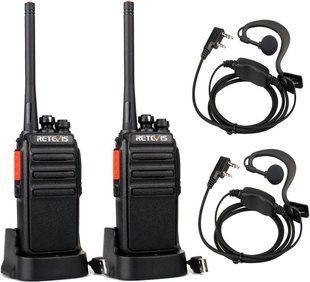 Рація Retevis RT24 Walkie Talkie PMR446 професійна двостороння радіостанція 16 каналів, VOX, 2.5км 2400446 фото