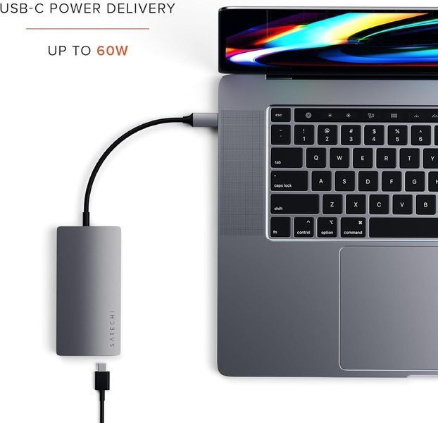 Багатопортовий адаптер Satechi USB C Hub V2, док-станція USB C з 4K HDMI, 47822 фото
