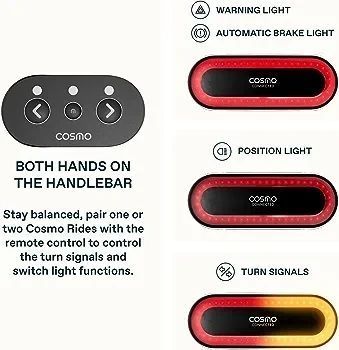 Cosmo Connected - Cosmo Ride - Smart Connected Rear Bike Light - Поворотні сигнали, стоп-сигнали, автом 123908887 фото