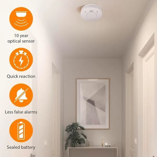 Smartwares Smartwares RM520 Димовий детектор &ndash; етикетка Q &ndash; батарея на 10 років 6890098 фото