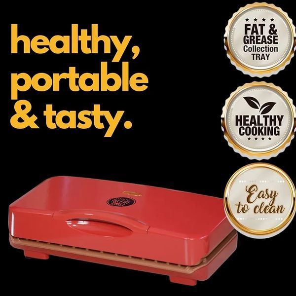 Сендвіч-тостер Starlyf NO FAT GRILL, сендвічниця, Panini Press, портативний гриль, мідна антипригарна поверхня 12389000 фото