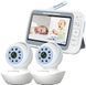 Радіоняня Moonybaby EMF Reducer з дистанційними камерами, QuadView 60, 20 днів роботи від батареї, 5" HD 720p 110002 фото 1