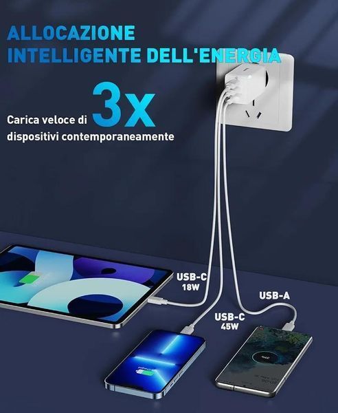 Мережевий зарядний пристрій Baseus GaN5 Pro Fast Charger QC4.0+PD3.0 65W + кабель Baseus Type-C to Type-C 100W 123005688 фото