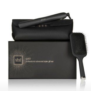 Подарунковий набір ghd Gold Advanced Styler із щіткою-лопаткою та термостійкою сумкою 85595 фото