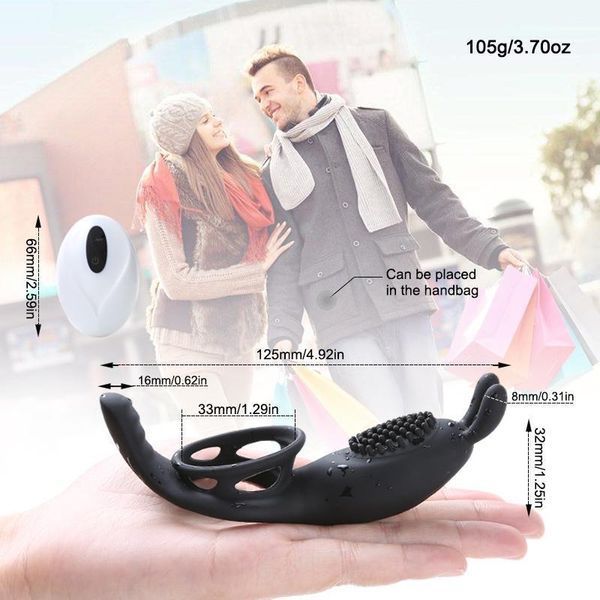 VIBRATING RABBIT COCK RING 69006969 фото